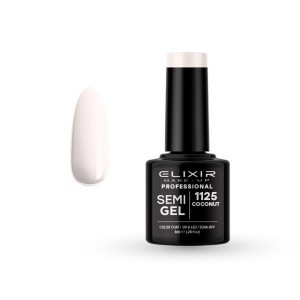 Elixir Make-up Semi Gel Ημιμόνιμο Επαγγελματικό Βερνίκι Νυχιών Νο1125 Coconut, 8ml