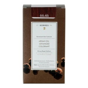Korres Argan Oil Advanced Colorant Μόνιμη Βαφή Μαλλιών 66.46 Έντονο Κόκκινο Βουργουνδίας, 50ml