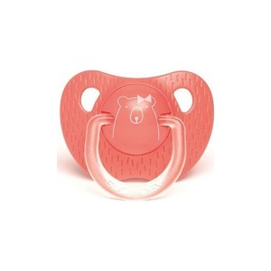 Suavinex Ανατομική Πιπίλα Σιλικόνης Bear Κοραλί 6-18m+ 1τμχ MA 303340