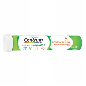 Centrum A to Zinc Effervescent, Πολυβιταμίνη για τη Διατροφική Υποστήριξη των Ενηλίκων, 20 αναβράζοντα δισκία