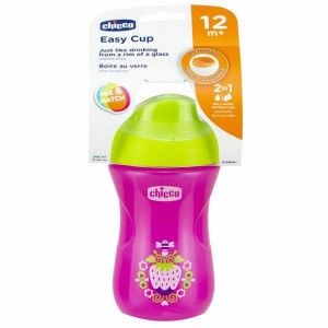 Chicco Κύπελο Easy 12m+ με Μαλακό Στόμιο Ροζ, 1τμχ