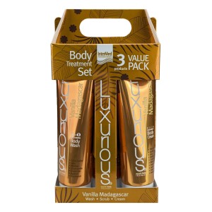 Luxurious Promo Vanilla Madagascar 2in1 Αφρόλουτρο & Κρέμα Σώματος 280ml & Απολεπιστική Κρέμα Σώματος 280ml &  Ενυδατική Κρέμα Σώματος 280ml, 1σετ