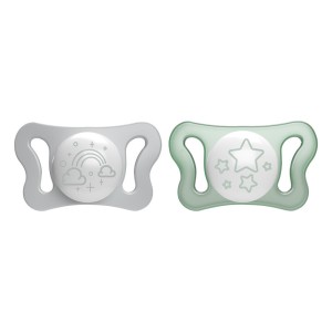 Chicco Physioforma Micro Night Πιπίλες Σιλικόνης Για Τη Νύχτα 0-2m+, 2τμχ