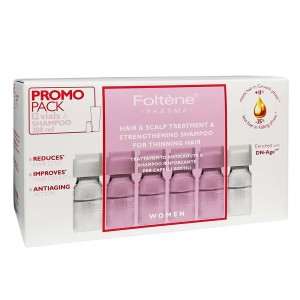 Foltene Pharma Πακέτο Προσφοράς Women Hair & Scalp Treatment 12Vials x 6ml & Δώρο Strengthening Shampoo for Women 200ml