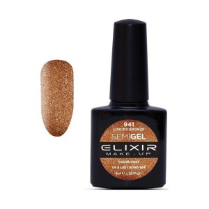 Elixir Make-up Semi Gel Ημιμόνιμο Επαγγελματικό Βερνίκι Νυχιών Νο941 Luxury Bronze, 8ml