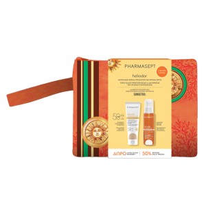 Pharmasept Promo Pack Heliodor Αντηλιακή Κρέμα Προσώπου Face Tinted Sun Cream SPF50 50ml & Bronzing Dry Oil 100ml & Δώρο SunsetGo Beach Pouch