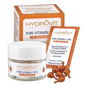 Hydrovit Pure Vitamin C 20% Collagen Booster Monodose Ορός Αντιγήρανσης Προσώπου, 60κάψουλες