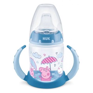 Nuk First Choice Learner Bottle Peppa Pig Μπλε Εκπαιδευτικό Μπιμπερό με Δείκτη Ελέγχου Θερμοκρασίας 6-18m, 150ml