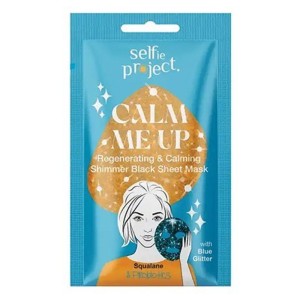 Selfie Project Μάσκα Προσώπου Υφασμάτινη Shimmer Calm Up με Μπλε Glitter, 1τμχ