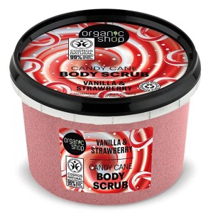 Natura Siberica Organic Shop Scrub Σώματος Candy Cane Βανίλια & Φράουλα, 250ml