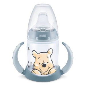 Nuk First Choice Plus Winnie the Pooh Εκπαιδευτικό Πλαστικό Μπιμπερό First Choice 6-18m, Γκρι Γκαρής, 150ml