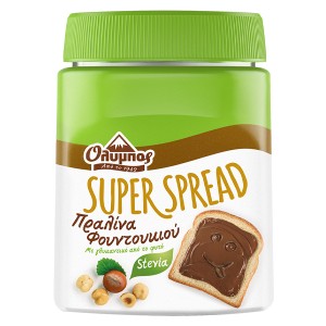ΟΛΥΜΠΟΣ SUPRESPREAD ΠΡΑΛΙΝΑ ΦΟΥΝΤΟΥΚΙΟΥ 350gr. - (STEVIA)