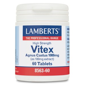 Lamberts Vitex Agnus Castus Ισορροπεί τον Γυναικείο Κύκλο Αντιμετωπίζει τη Δυσμηνόρροια 1000MG, 60tabs