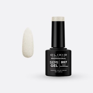 Elixir Make-up Semi Gel Ημιμόνιμο Επαγγελματικό Βερνίκι Νυχιών Νο857 Multi Transparent, 8ml