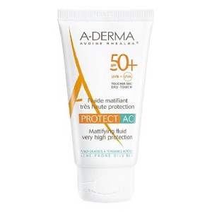 A - Derma Protect AC Fluide Matifiant Tres Haute Protection SPF50+ Αντηλιακή Κρέμα Προσώπου για Ματ Αποτέλεσμα, για Λιπαρές & με Τάση Ακμής Επιδερμίδες, 40ml