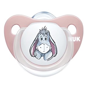 Nuk Ορθοδοντική Πιπίλα Disney Winnie the Pooh Σιλικόνη 0-6m Ροζ Garry, 1τμχ