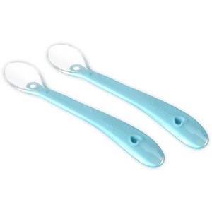 Kidsme Silicone Spoon Light Blue, Παιδικό Μαλακό Κουτάλι Σιλικόνης Γαλάζιο KID-0096, 2τμχ