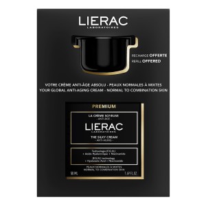 Lierac Premium  The Silky Cream Μεταξένια Κρέμα Απόλυτης Αντιγήρανσης για Κανονικό έως Μικτό Δέρμα, 50ml & Δώρο Ανταλλακτικό Refill 50ml
