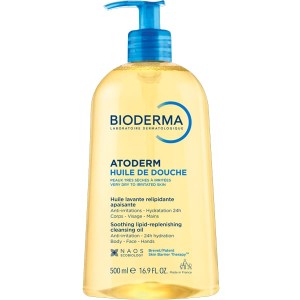 Bioderma Atoderm Huile de douche Απαλό ελαιώδες αφρόλουτρο κατά των ερεθισμών για το ευαίσθητο ξηρό προς ατοπικό δέρμα 500ml