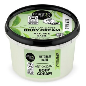Natura Siberica Organic Shop Αντιοξειδωτική Κρέμα Σώματος Matcha & Βασιλικός, 250ml