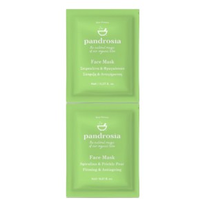 Pandrosia Face Mask Μάσκα Σύσφιξης Προσώπου Σπιρουλίνα & Φραγκόσυκο, 2x8ml