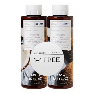 Korres Promo Renewing Body Cleanser Αφρόλουτρο Καρύδα (1+1Δώρο), 2x250ml 