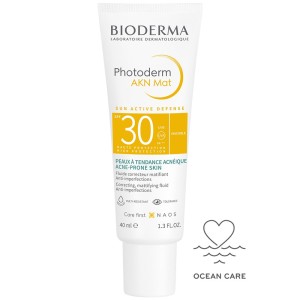 Bioderma Photoderm AKN Mat Αντηλιακό με Mατ Aποτέλεσμα Κατά των Ατελειών (Σπυράκια, Μαύρα Στίγματα) Λιπαρό, Μεικτό ή με Τάση Ακμής Δέρμα, SPF30+, 40ml