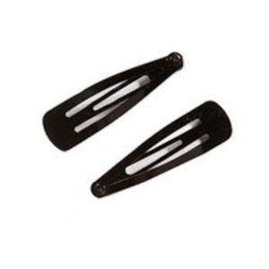 Ro-Ro Accessories Κλικ Kλακ Mαλλιών Mαύρα 5cm σετ, 2 τμχ
