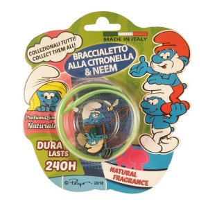 Italian Brand Πορτοκαλί Αντικουνουπικό Παιδικό Βραχιόλι Στρουμφάκια, 1τμχ