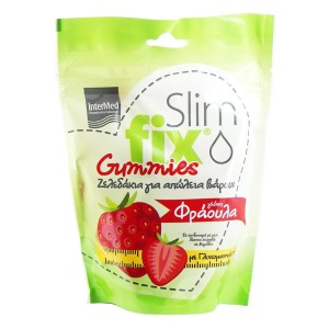 Intermed Slim Fix Gummies Ζελεδάκια για την Απώλεια Βάρους με Γλυκομαννάνη, με Γεύση Φράουλα, 42τμχ