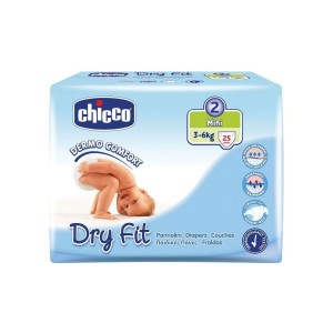 Chicco Dry Fit Mini Νο 2 Πάνες για 3 έως 6kg, 25τμχ