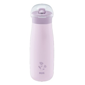Nuk Mini-Me Flip Cup Stainless Steel Drinking Bottle Παγουράκι με Ρύγχος 12m+ Λιλά, 500ml