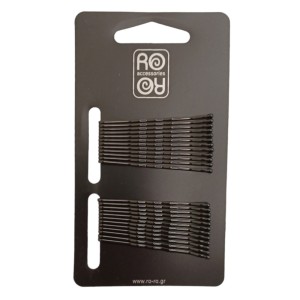 Ro Accessories Σετ Τσιμπιδάκια Μαλλιών Μαύρα, 24τμχ