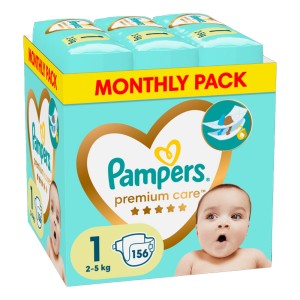 Pampers Premium Care Πάνες Μέγεθος No1 (2-5kg), 156τμχ