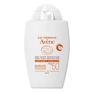 Avene Eau Thermale Fluide Mineral SPF50+, Αντιηλιακό Προσώπου για το Ευαίσθητο - Μη Ανεκτικό Δέρμα, 40ml