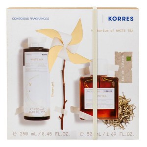 Korres Σετ Περιποίησης Σώματος White Tea με Άρωμα Eau de Toilette 50ml & Αφρόλουτρο 250ml, 1σετ