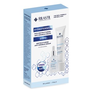 Rilastil Hydrotenseur Promo Rich Restructuring Anti-Wrinkle Cream Αντιρυτιδική Kρέμα Eπανόρθωσης με Πλούσια Υφή, 40ml & Δώρο Anti-Wrinkle Serum Αντιρυτιδικός Oρός Eπανόρθωσης, 15ml