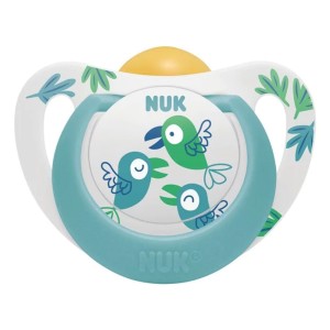 Nuk Star Ορθοδοντική Πιπίλα Latex 18-36m Κίτρινα Λουλούδια, 1τμχ