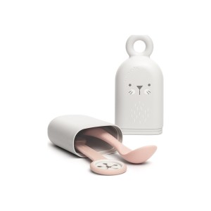 Suavinex Κουτάλι & Πιαστράκι Πετσέτας Σε Θήκη Hygge Pink