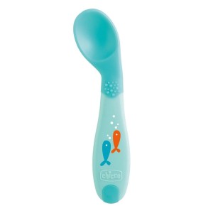 Chicco Κουτάλι Σιλικόνης Αρχής 8m Σιέλ, 1τμχ