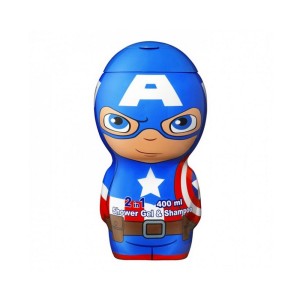 Air-Val International Captain America Shower Gel & Shampoo 2 In 1 Παιδικό Αφρόλουτρο & Σαμπουάν 2 σε 1, 400ml