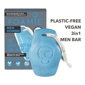  Foamie All In One Bar For Men Seas The Day 3 in 1 Body Face & Hair Bar Αναζωογονητικό Αφρόλουτρο σε Μορφή Μπάρας 3 σε 1 Σώμα Πρόσωπο & Μαλλιά, 90gr