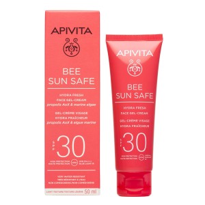 Apivita Bee Sun Safe Hydra Fresh Face SPF30 Αντηλιακή Κρέμα Gel Προσώπου Ελαφριάς Υφής Με Θαλάσσια Φύκη & Πρόπολη, 50ml