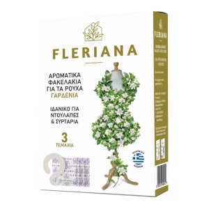 Fleriana Φυσικό Αρωματικό για τα Ρούχα με 100% Εκχύλισμα Γαρδένιας, 3τμχ