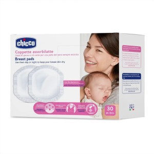 Chicco Breast Pads Αντιβακτηριακά Επιθέματα Στήθους, 30τμχ