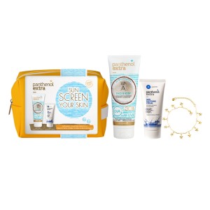 Panthenol Extra Πακέτο Προσφοράς για τον Ήλιο Sun Care Αντηλιακό Γαλάκτωμα Προσώπου & Σώματος SPF30 200ml & Κρέμα για Εγκαύματα 100ml & Δώρο Αλυσίδα Ποδιού, 1σετ