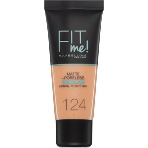 Maybelline Fit Me Matte Poreless Foundation No124 Soft Sand, 30ml