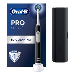 Oral-B Pro Series 1 Ηλεκτρική Οδοντόβουρτσα, Mαύρη με Θήκη Ταξιδίου, 1σετ