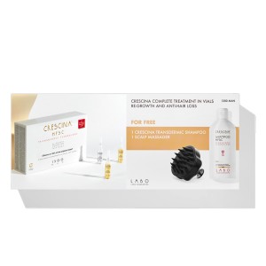  Labo Promo Crescina Transdermic HFSC 1300 MAN Αραίωση Μαλλιών Έντονη Τριχόπτωση, 20 Φιαλίδια x 3.5ml & Δώρο Crescina Shampoo, 200ml & Συσκευή Μασάζ του Τριχωτού της Κεφαλής, 1τμχ