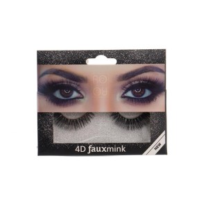 Ro-Ro 4D Fauxmink Βλεφαρίδες Με Κόλλα EY204, 1 ζευγάρι